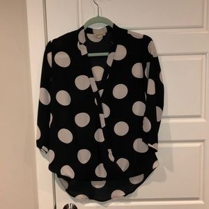 Smartset blouse - black with « cream » dots